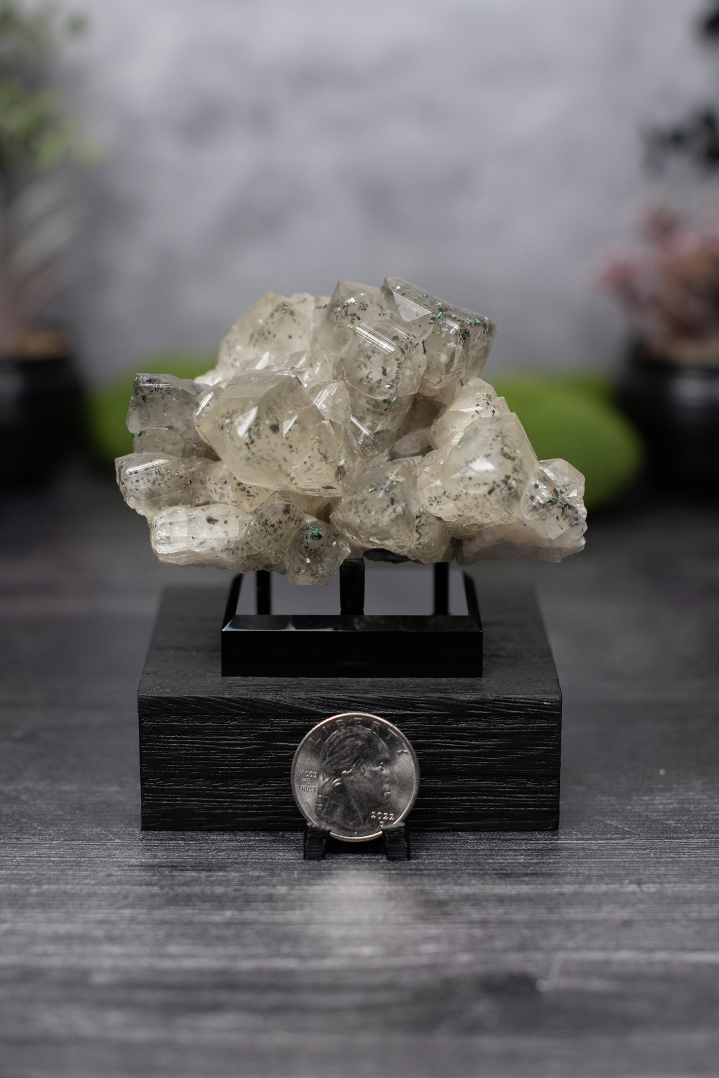 Malachite on Pyrite incl. Calcite