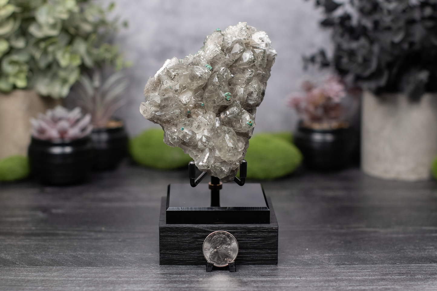Malachite on Pyrite incl. Calcite
