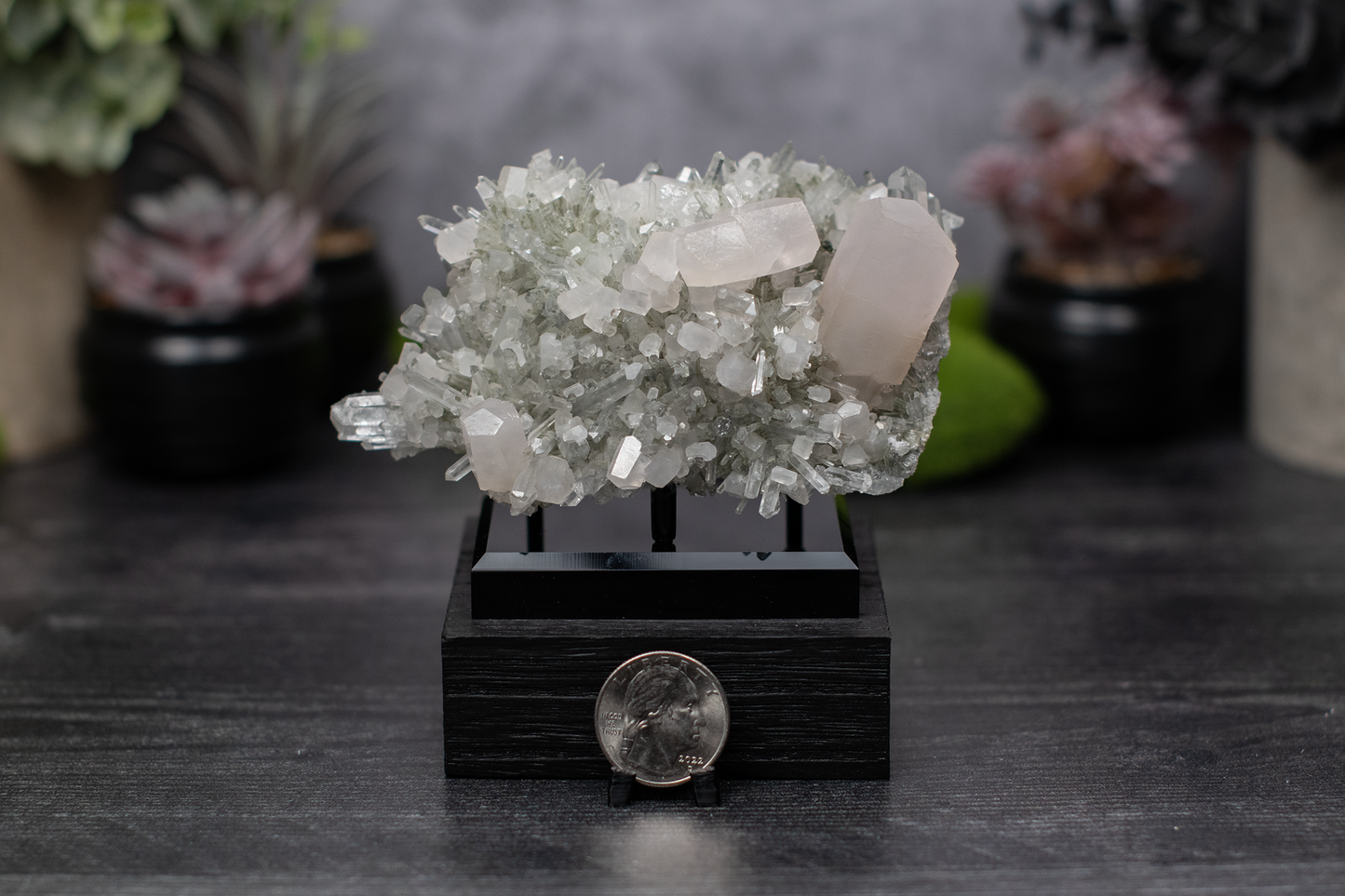 Fujian Calcite on Quartz