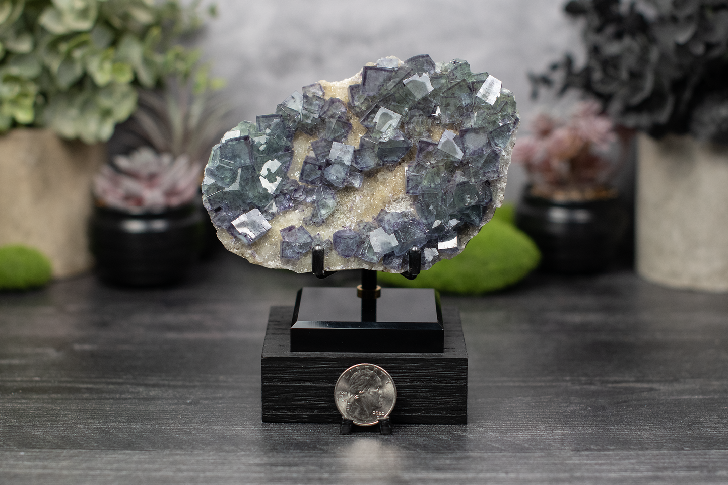 YGX Mine Fluorite on Quartz