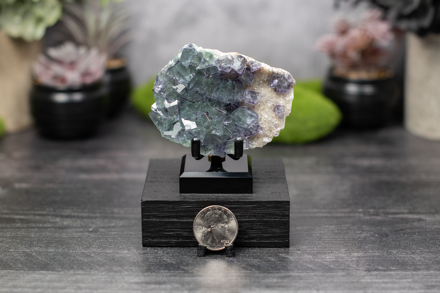 YGX Mine Fluorite on Quartz