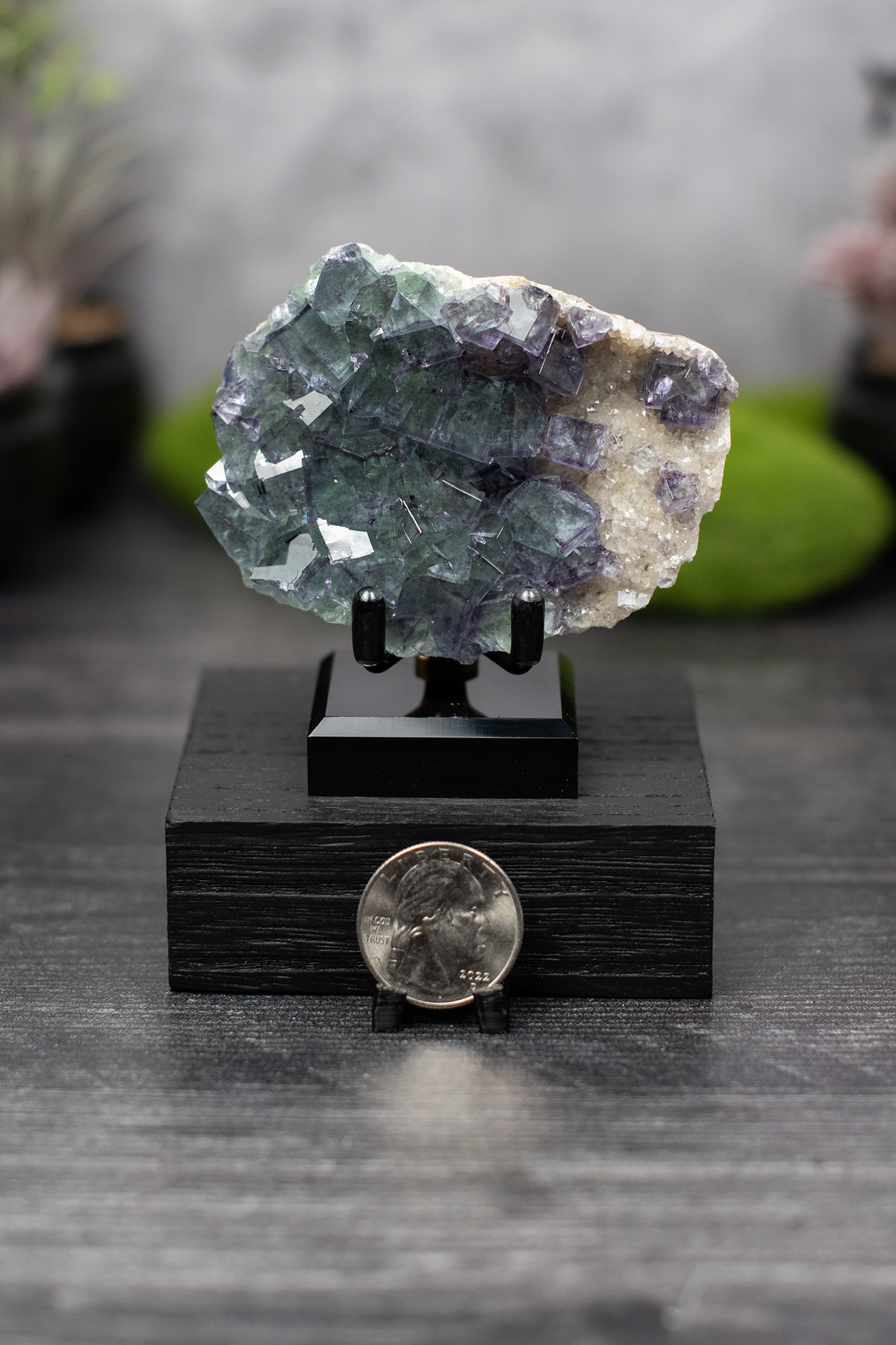 YGX Mine Fluorite on Quartz