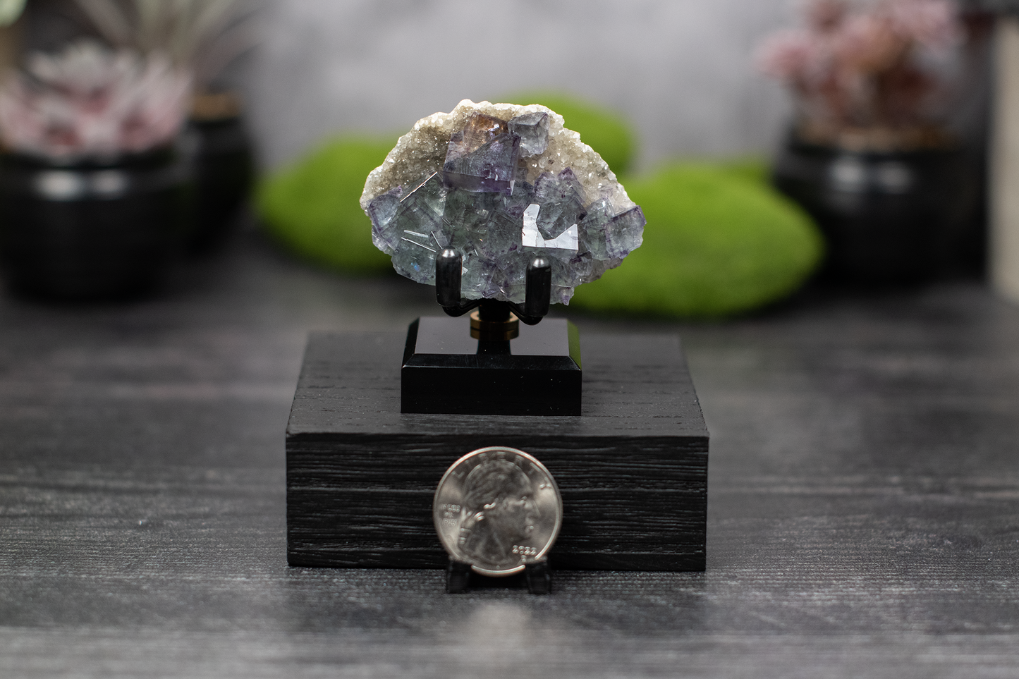 YGX Mine Fluorite on Quartz