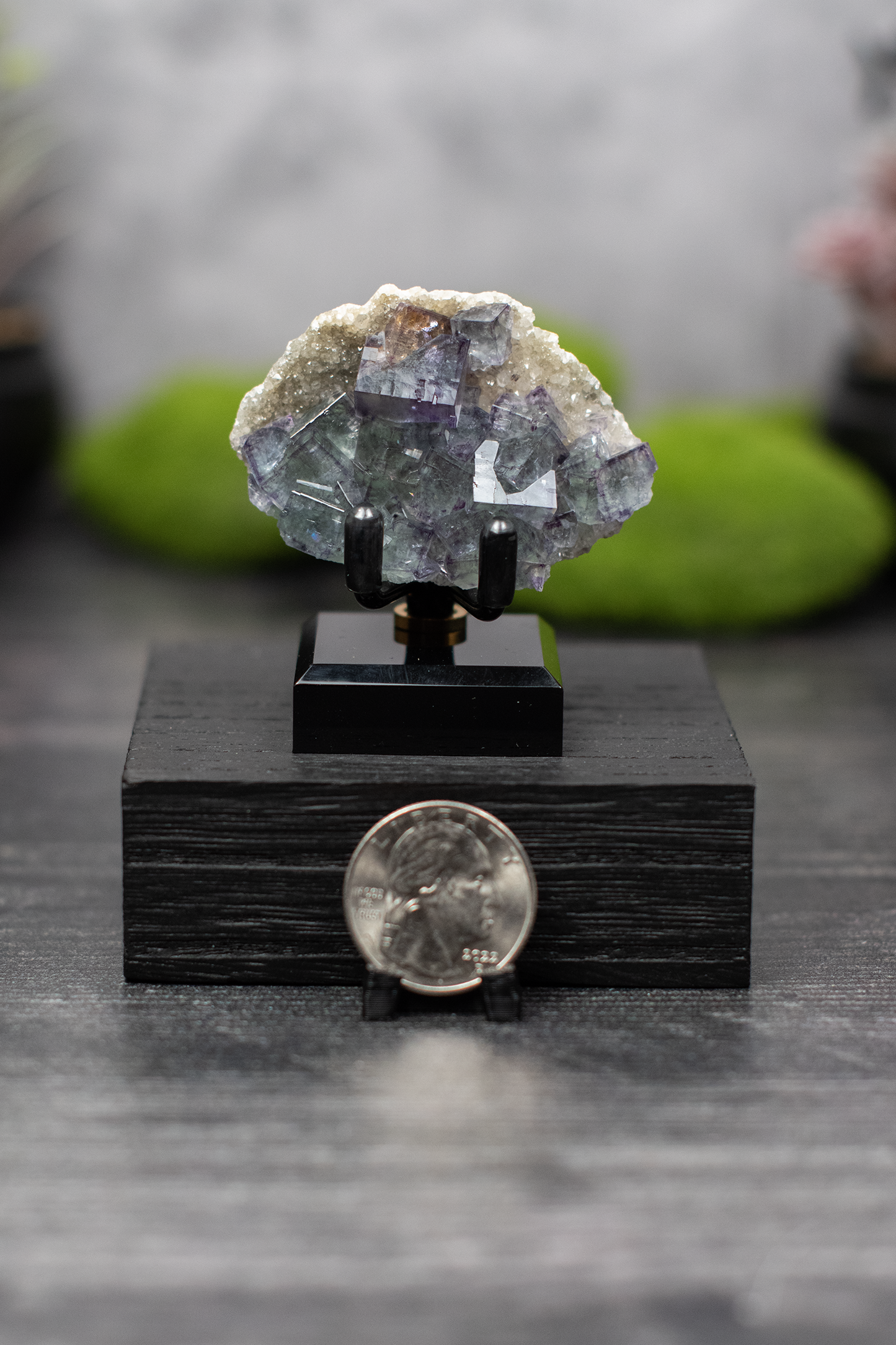 YGX Mine Fluorite on Quartz