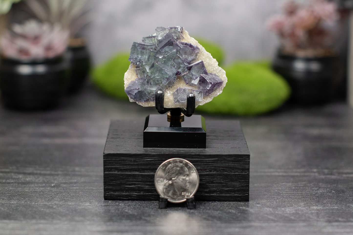 YGX Mine Fluorite on Quartz