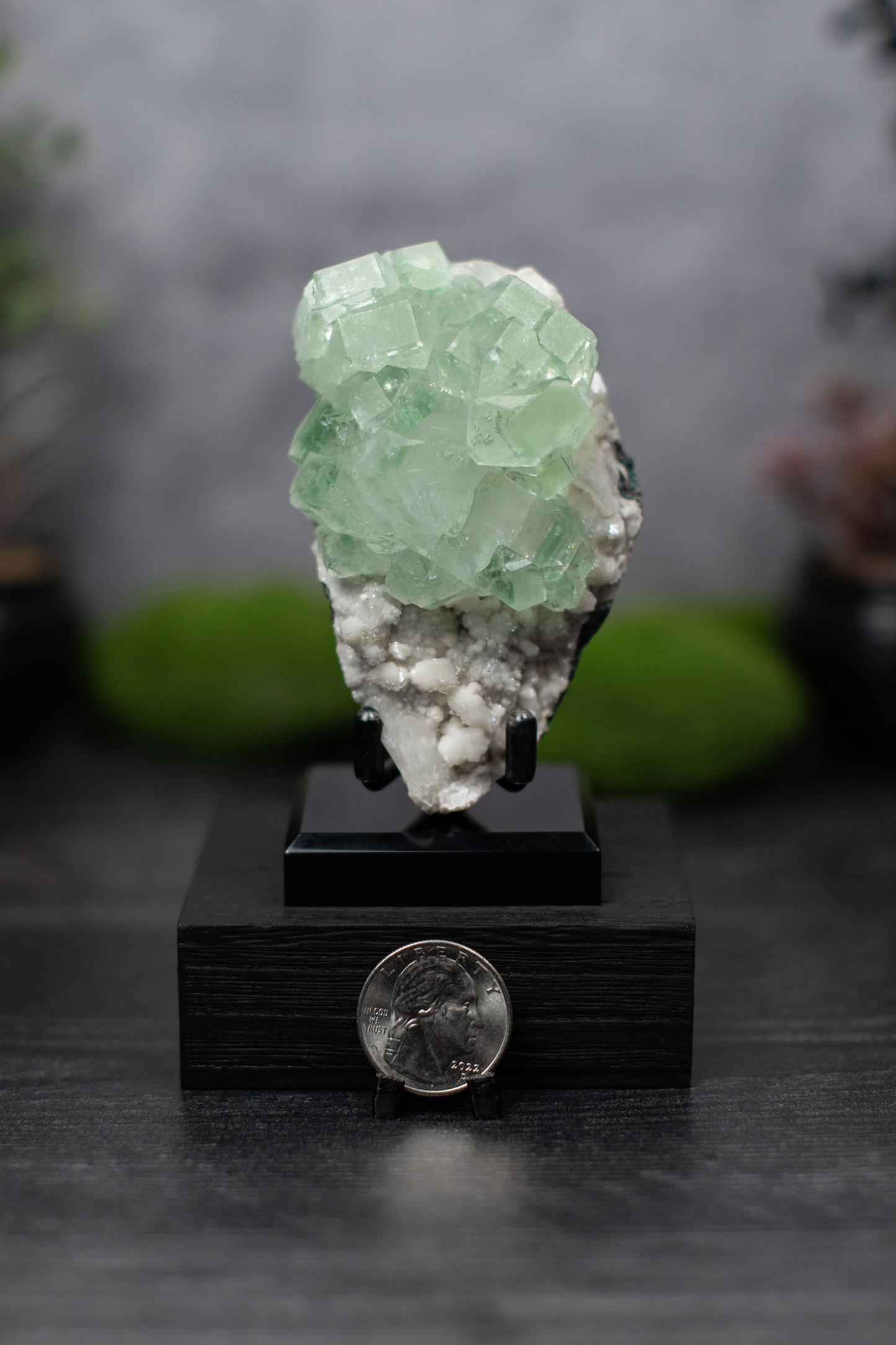 Green Apophyllite & Stilbite on Chalcedony