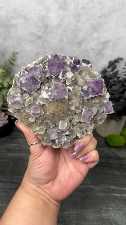 Manaoshan Mine Fluorite on Quartz