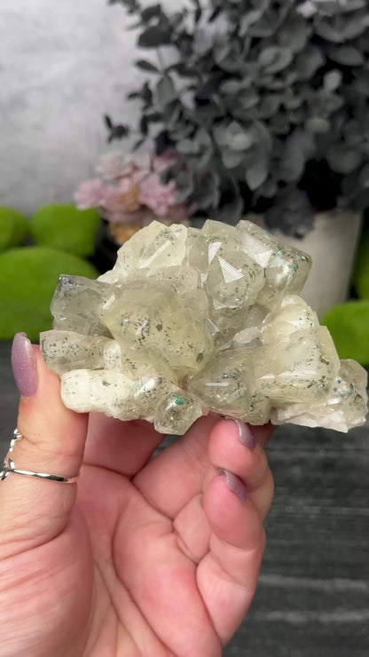 Malachite on Pyrite incl. Calcite