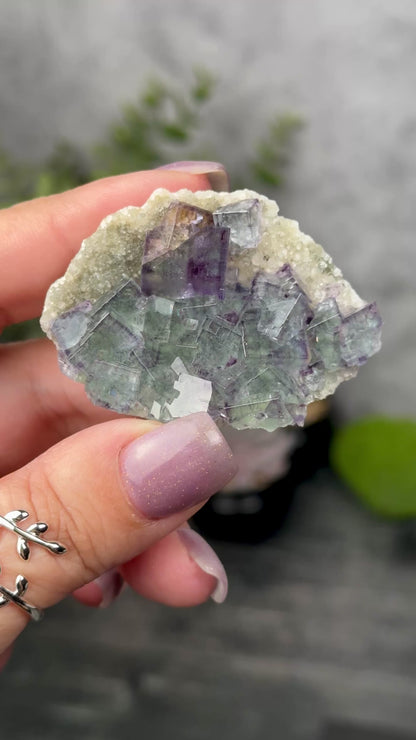 YGX Mine Fluorite on Quartz