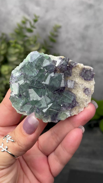 YGX Mine Fluorite on Quartz